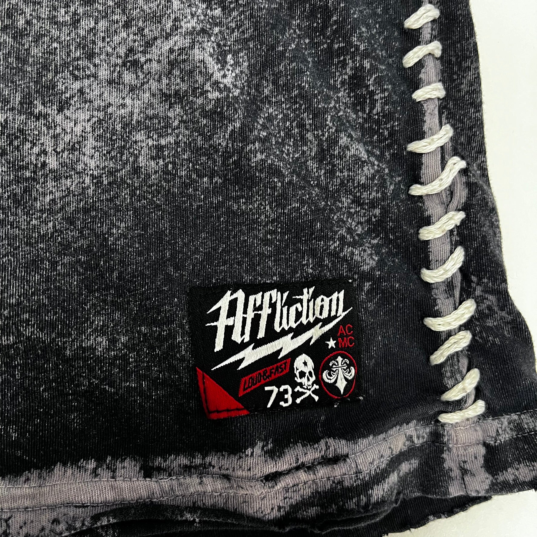 F- Vintage Affliction American Customs Graphic Stone Wash Tee - Image 6