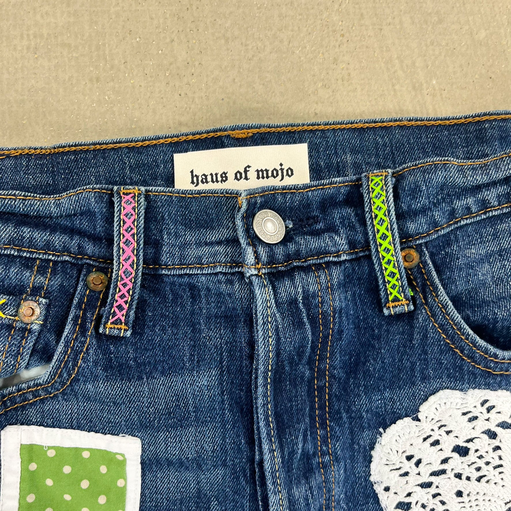 F- HOM LOVE Levi's 501 S Reworked Custom Jeans - Image 6